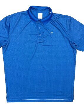 Callaway Golf Shirt Stretch Polo Short Sleeve Stretch Performance Blue Large